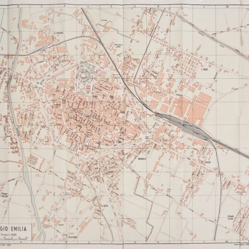 Fotolitografia dello Stabilimento Litografico Vannucci di Firenze, edita dall'Istituto Cartografico Biesse di Firenze nel 1952 per la Libreria L. Bonvicini di Reggio Emilia