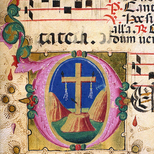 E (Ecce) con Croce - c. 16r