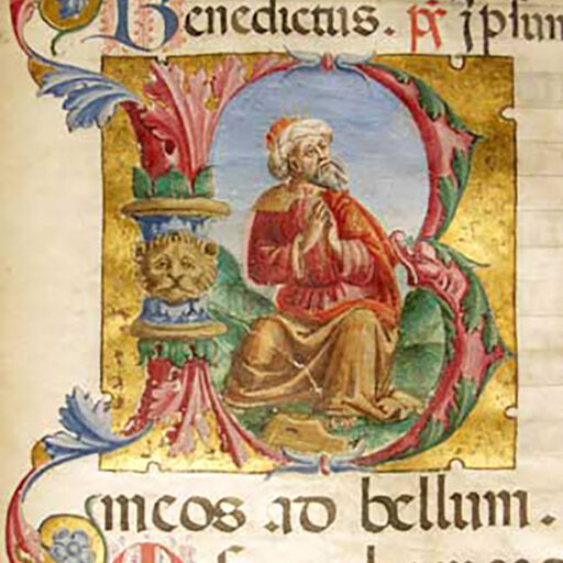 B (Benedictus) con David - c. 206r