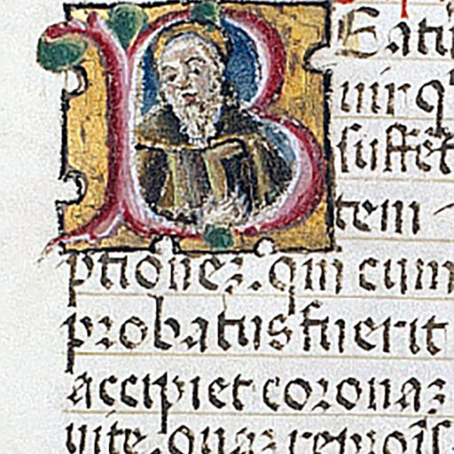 B (Beatus) con San Venerio - c. 37r