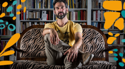 Manlio Castagna arriva alla Biblioteca San Pellegrino